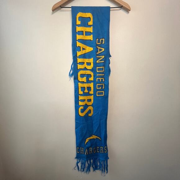 NFL Football San Diego Chargers Fringe Winter Scarf - Picture 1 of 3